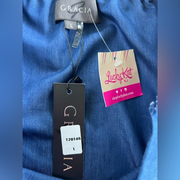 Women’s Garcia renaissance off the shoulder NWT Royal Blue Top Size Large - Picture 5 of 13